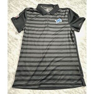Nike Dri-FIT Black Detroit Lions NFL On Field Sideline Polo Dri-Fit Women Small
